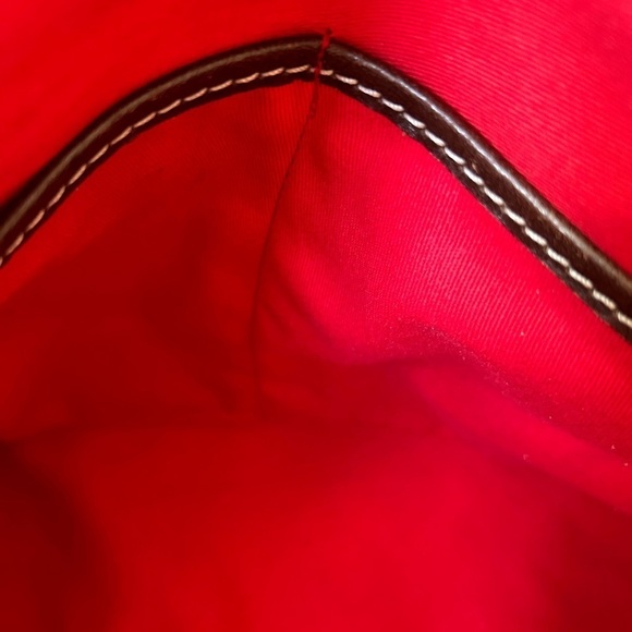 Dooney & Bourke Olive and Chocolate Satchel - Picture 9 of 13